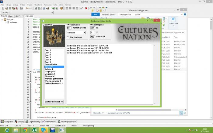 Cultures editor tools